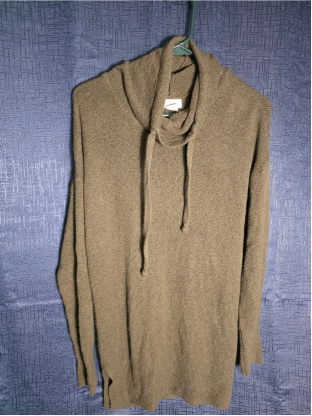 Women's Kaisley Olive Green Cowl Neck Sweater S